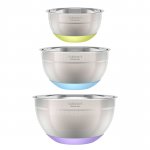 CTG-00-SMBS Set of 3 Stainless Steel Mixing Bowls with Non-slip Base Cuisinart New