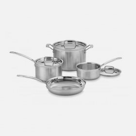 MCP-7N MultiClad Pro Triple Ply Stainless Cookware 7 Piece Set Cuisinart New