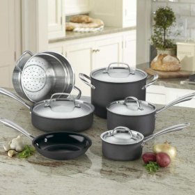 GG-10 GreenGourmet? Hard Anodized 10 Piece Set Cuisinart New