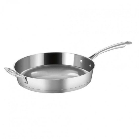 72I22-30H Chef\'s Classic? Stainless 12\"\" Skillet with Helper Handle Cuisinart New