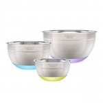 CTG-00-SMBS Set of 3 Stainless Steel Mixing Bowls with Non-slip Base Cuisinart New