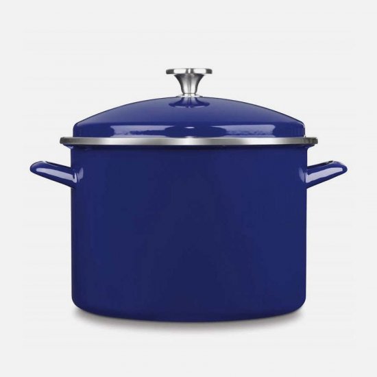 EOS-106-28CBL Chef Classic Enamel on Steel Cookware 10 Quart Stockpot with Cover Cuisinart New