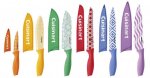 C55-12PR2 12 Piece Printed Color Knife Set with Blade Guards Cuisinart New